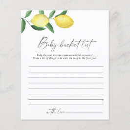 Limões - Jogo da lista de baldes de bebês