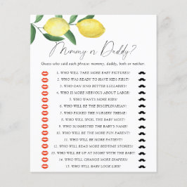 Limões - Jogo de mamãe ou chá de fraldas