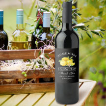 Limões Limoncelo Obrigado Rótulos de Garrafas Pret