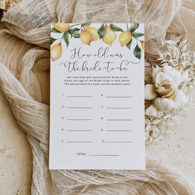 Limões Quantos anos a noiva tinha para ser o jogo (Criador carregado)