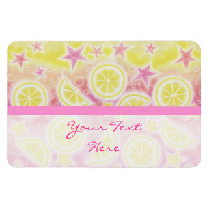 Limonada rosa, íman premium 'Your Text'