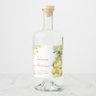 Limoncello Caseiro Aquarela Limões Obrigada