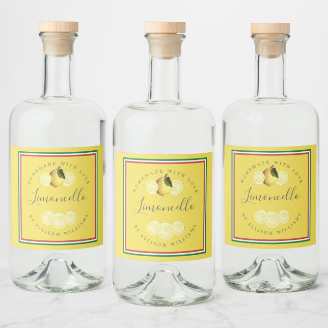 Limoncello Caseiro Personalizado Bandeira Tricolor (Garrafas)