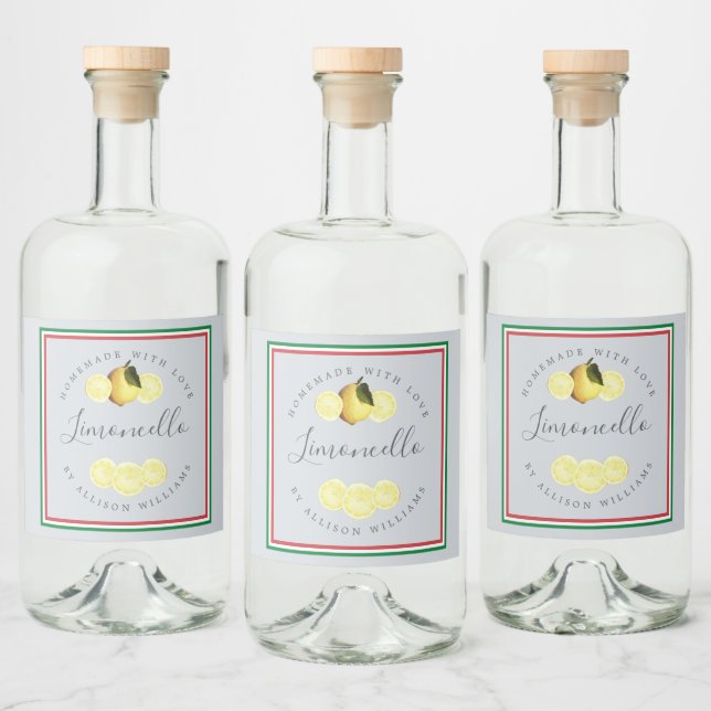 Limoncello Caseiro Personalizado Bandeira Tricolor (Garrafas)