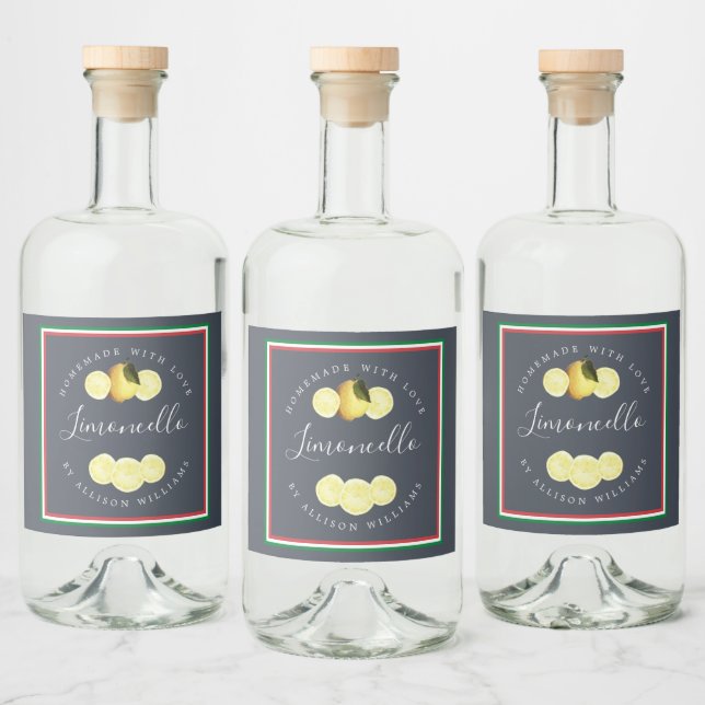 Limoncello Caseiro Personalizado Bandeira Tricolor (Garrafas)
