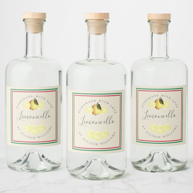Limoncello Caseiro Personalizado Bandeira Tricolor (Garrafas)