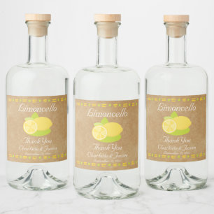 Limoncello Lemon Fruta Personalizada Obrigado