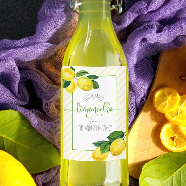 Limoncello watercolor lemons nome de script person (Criador carregado)