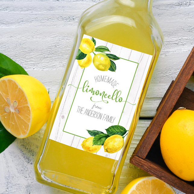 Limoncello watercolor lemons russa nome do script (Criador carregado)