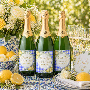 Limonetes xadrez azul jardim Obrigado Chá de Noiva
