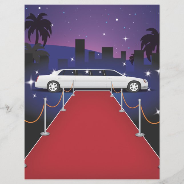 Limousine de celebridade em tapete vermelho (Frente)