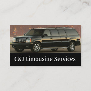 Limousines, Limo Services, Cartão de visita de dri