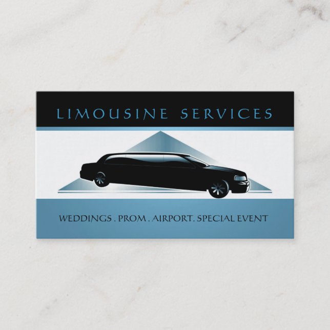 Limousines, Limo Services, Cartão de visita de dri (Frente)