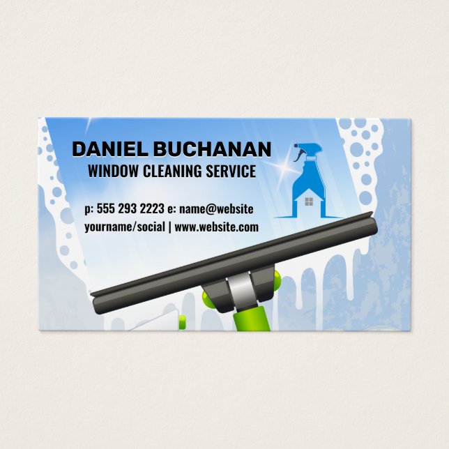 Limpadores de janelas comerciais e domésticas (Frente)