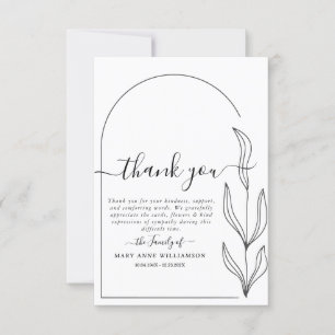 Limpar Cartões de agradecimentos Funeral de Script