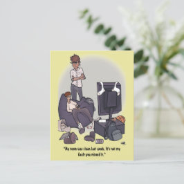 Limpe o cartão postal do seu quarto