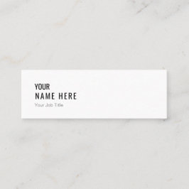 Limpe o mini cartão de visita branco moderno