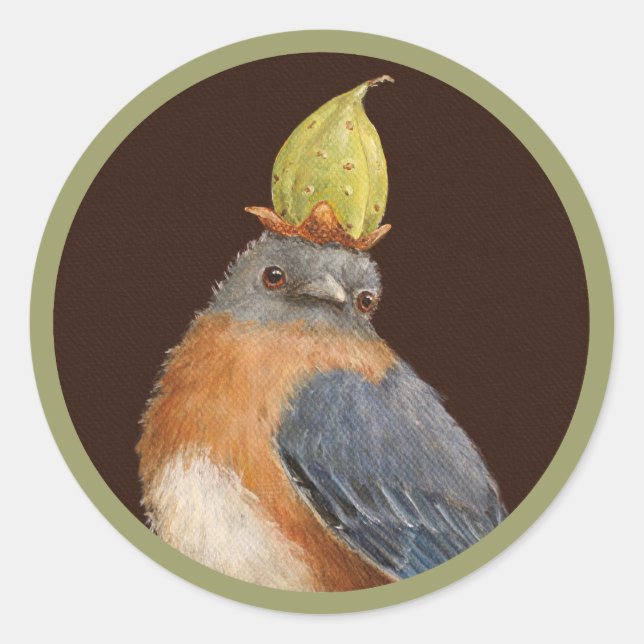 Limpe os adesivos de pássaros azuis (Frente)