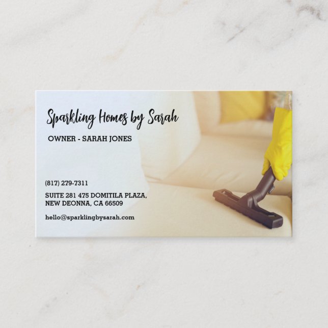 limpeza de casas cartões de visitas (Frente)