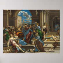Limpeza de cristos - El Greco, Poster de Belas Art