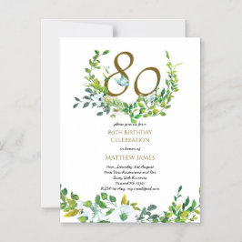 Linda 80 magnética Convites de Aniversário Folha