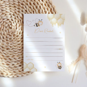 Linda Abelha Mel Primeiro Cartão de Cápsula do Tem