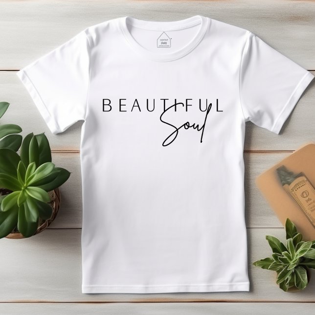 Linda Alma Personalizar Mulheres na Camisa (Beautiful Soul, Modern Simple Typography)