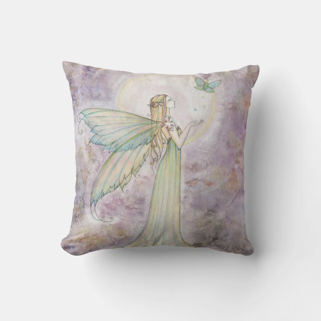 Linda Almofada de Faerie e Borboleta (Frente)