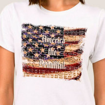 Linda América - Camiseta Patriótica Feminina