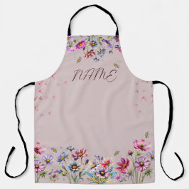 Linda Aquarela Floral Grande Apron