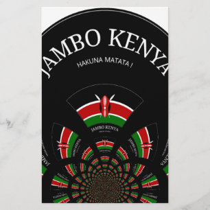 Linda bandeira Preta Vermelha Vermelha do Quênia D