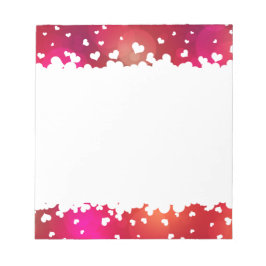 Linda borda de coração voador - Bloco de notas