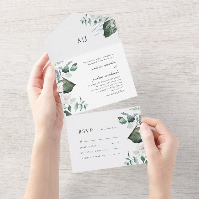 Linda Branca Floral e Casamento Verde (Aba destacável)
