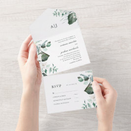 Linda Branca Floral e Casamento Verde