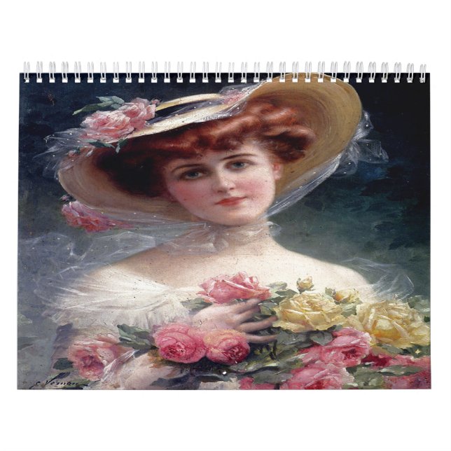 Linda calendário de pinturas femininas vitorianas (Capa)