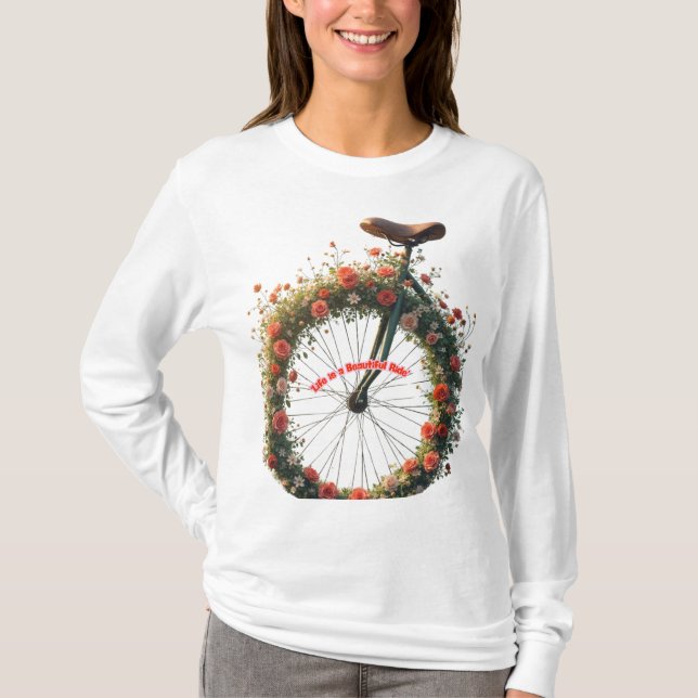 Linda Camisa De Bifurcação Floral (Frente)