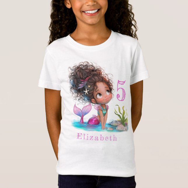 Linda Camisa de Nascimento da Sereia Marrom (Frente)