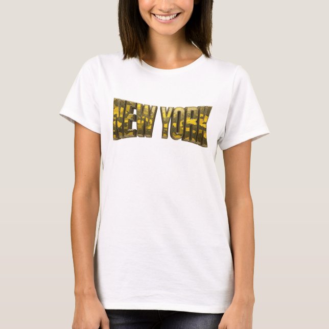 Linda Camisa Laranja NEW YORK Design (Frente)