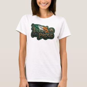 Linda Camiseta com a Frase IRlandESA E ORGULHOSA e