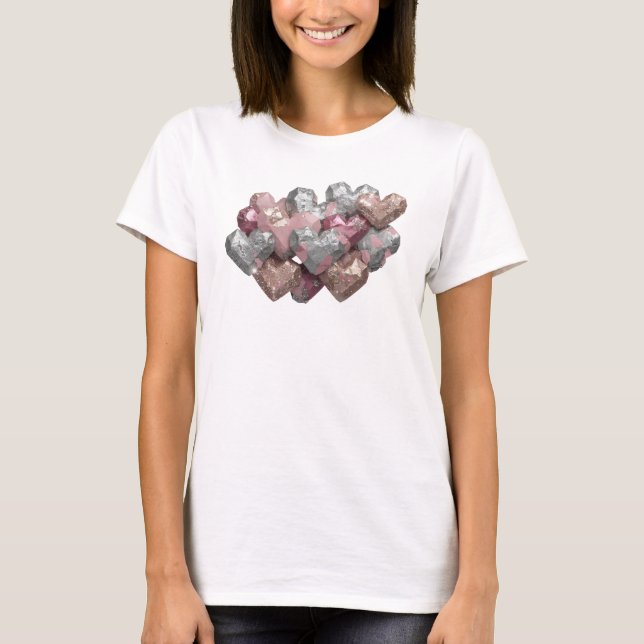 Linda camiseta de arte abstrata vermelha com decla (Frente)