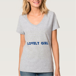 Linda Camiseta Feminina Frente e Verso Decote V - 