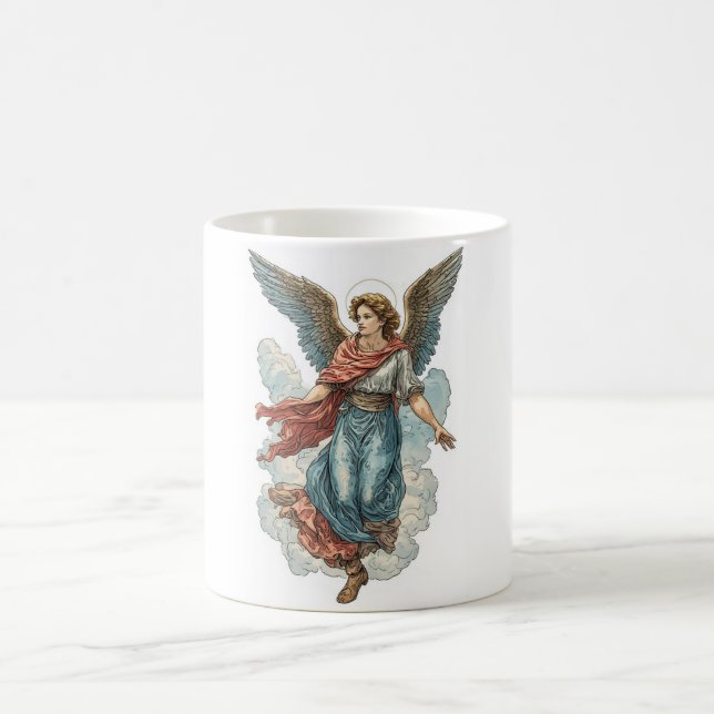 Linda Caneca de Café Cristã Anjo (Centro)