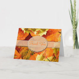 Linda cor de outono deixa cartões de agradecimento
