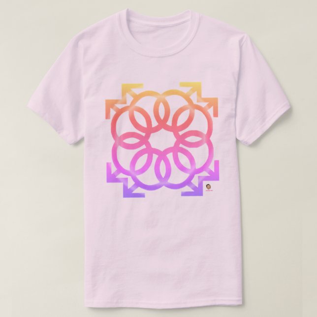 "Linda de ROSA" Camiseta com EFEITO DESBOTADO (Frente do Design)