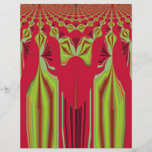 Linda e adorável arte tribal africana vermelha e a