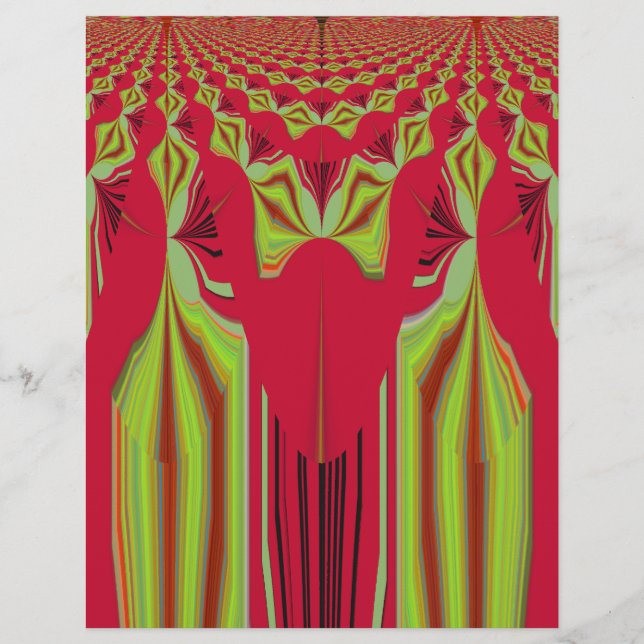 Linda e adorável arte tribal africana vermelha e a (Frente)