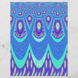 Linda e adorável Cyan Blue batik vetor Art