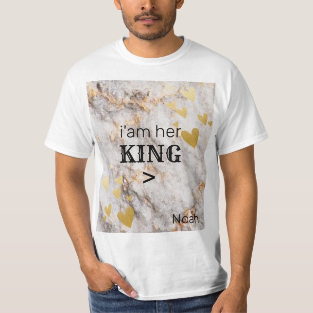Linda e doce camiseta do KING-QUEEN (Frente)