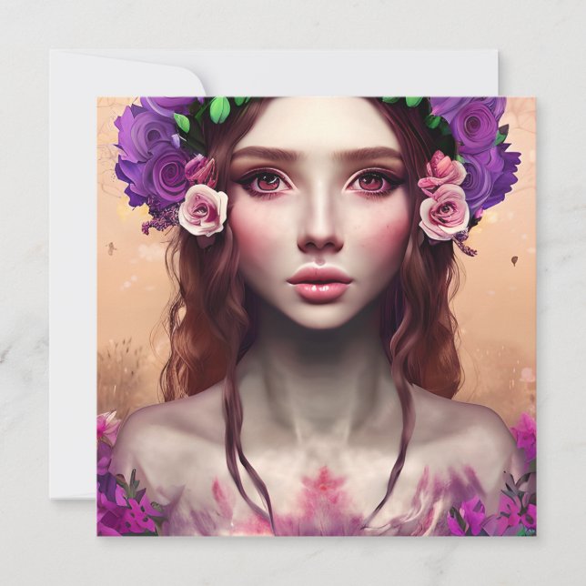 Linda encantadora Fantasy AI Art (Frente)