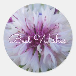 Linda flor. Adesivo redondo clássico